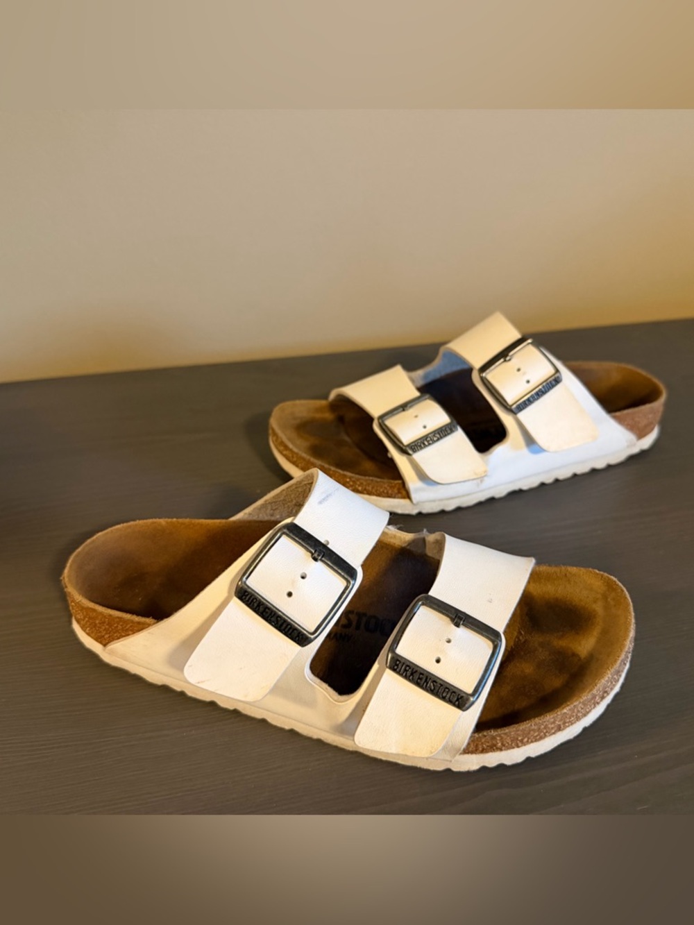 Birkenstock Arizona White Two-Buckle Sandals - Picture 2 of 12